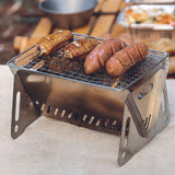 Multi-Purpose Grill Stove Foldable Furnace with Storage Bag Outdoor Portable Wood Burning Stove for Patio Camping Barbecue Tools
