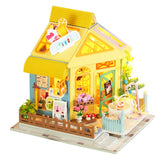 Flower Room Diy DollHouse Wooden Miniature Furniture Doll House maison Model Building Kits casa Toys For Kids Girls Xmas Gifts