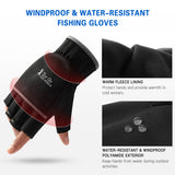 Fingerless Gloves with Flip Covers Winter Warm Flip Gloves for Fishing Cycling Camping Hiking Skiing Fishing goods