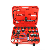 28Pcs Automobile Water Tank Pressure Leak Detection Tool Pressurizer Coolant Replacement Leak Detector Pressure Gauge Detector
