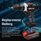 Large Capacity Replacement Rechargeable Easy  Installation Battery for Electric Drill Electric Chainsaw Electric Car Washer