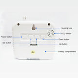 Multifunctional CO2 Temperature Humidity Monitoring Device Digital Display Household Air Quality Detector with Time Function
