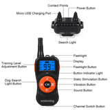 800m Dog training collar Remote Electric Shock Vibration IP67 Rechargeable For large small dog training accessories Dropshipping