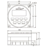 SINOTIMER TM618SH-1 1 Second Weekly Programmable Digital Timer Automatically Turn on Off Microcomputer Time Relay 110V