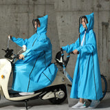 2021 Hot Sale EVA Raincoat Women/Men Zipper Hooded Poncho Motorcycle Rainwear Long Style Hiking Poncho Environmental Rain Jacket
