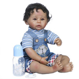 Baby And Toddler Dolls Soft Material Simulation Baby Black-skinned Doll Cute Doll Newborn Gift For Children