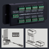 1 In 8 Out Speaker Selector Switch Audio Signal Switcher Power Splitter Box 8-Zone Sound Source Signal Distribution Panel