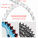 Bicycle Positive and Negative Tooth Disc 104BCD Tooth Disc 32T 34T 36T 38T Mountain Bike Single Speed Disc Bike Parts