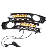 2x Car Front Fog Light Grilles Cover 8E0807682 Modified Mesh Daytime Running Lights Frame Kit for Audi A4 2001-2005