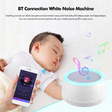 Desktop Rechargeable White Noise Machine Sleep Therapy Sound Machine 30 Soothing Sounds BT Connection with Colorful Night Light