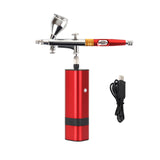 Upgraded Airbrush Kit Portable Auto Mini Air Brush Gun With Compressor Quiet For Art Cake Nail Model Painting Tattoo Manicure