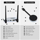Wireless HDMI-Compatible Transmitter And Receiver, Wireless Mini Projector 4K @30Hz For Laptop Phone To HDTV Projector