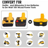 2Pcs M18D Converter For Dewolt 18V/20V For 18V Li-Ion Battery Work For Dewalt 18V Nicad &amp; Nimh Power Tool