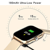 NEW GT20 Ultra-thin Smart Watch 1.69 inch Square Screen Bluetooth Call IP67 Waterproof Long Standby Watches Heart Rate Blood O