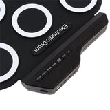 Electronic Drum Digital USB 7 Pads Roll up Drum Set Silicone Electric Drum Pad Kit With DrumStick Foot Pedal percussion