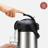 2.5L Airpot Coffee Dispenser With Pump 24Hour Thermal Insulated Hot Beverage Dispenser For Coffee, Any Liquid Or Drink
