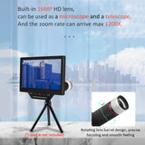 7-inch LCD Video Microscope with 32GB TF Card 1200X Microscope&amp;amp;Telescope 1080P with  IR Remote Adjustable Metal Stand&amp;amp;LED Light