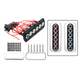 Carbon Fiber Panel Switch 6 Bit Button LED Backlight IP66 Waterproof for Tourist Car