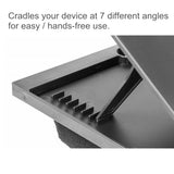Bed Sofa Laptop Stand 7 Angles Adjustable Dual Microbead Bolster Cushions Multifunction Notebook Lapdesk Tablet Tray