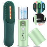 Electric Facial Cleaning Brush Sonic Vabrating Massager Deep Pore Cleanser Mini Portable Nano Mister Face Steamer Sprayer Beauty