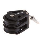35mm Double Pulley Block Stainless Steel Boat Canoe Kayak Swivel Lifting Pulley Hanging Wire Towing Wheels - 300 kg / 661 Lbs