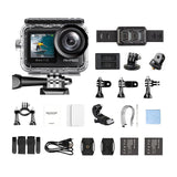 AKASO WiFi Action Camera Brave 7 LE 4K30FPS 20MP 4K Sport Camera Waterproof Cam Touch Screen Vlog Camera EIS 2.0 Remote Control