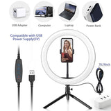 26cm Selfie Ring Light Led  Photography Ringlight Holder Fill Ring Light With Tripod Stand For Video Makeup  Live Streaming