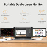 15/13.3/11.9 inch Portable Dual-screen Monitor for 15-17 inch Laptop Expansion Screen 1920*1080 Resolution Easy Installation