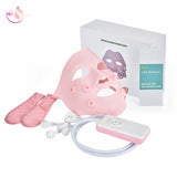 Silicone Facial Mask Electric Vibration Lift Face Beauty Massager Skin Rejuvenation Led Light Therapy Machine With Controller