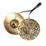 1 Pair Yoga Cymbal Bell Cymbals Brass Chimes Tibetan Tingsha Meditation Handcrafted Cymbal Bell Yoga Accessories Instrument