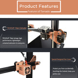 TEVOUP TORNADO 3D Printer 300x300x400mm Build Volume with AC Fast Heating Bed 2.5inches Touchscreen Extruder MK8 Nozzle
