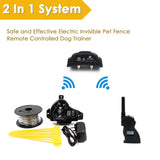 Pet Dog Electric Fence Shock Vibration Sound with Dog Remote Control for small to big dogs training collars Fencing System
