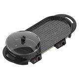 220V Removable Electric Hot Pot &amp; Grill 2 In 1 Multifunctional Hotpot Cooker Barbecue Frying Pan For Home