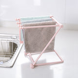 Drainer Storage Racks Foldable Vertical Rags Kitchen Towels Hanger Free Punch Table Storage Rack Cup Holder Kitchen Gadget Set