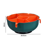 Hot Pot Draining Platter Double Layer Hot Pot Storage Platter Multifunctional Multi Grid Household Portable Kitchen Accessories