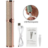 Rechargeable Eyebrow Hair Remover Painless Eyebrow Trimmer Razor Tool For Face Lips Nose Facial Hair Removal With LED Light