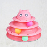 Pet Cat Toy Interactive Turntable Kitten Exercise Puzzle Toys 3/4 Levels Tower Roller Pets Training Intelligence Amusement Plate