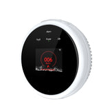 Tuya Wifi Gas Leak Sensor Led Display Screen Combustible Smart Home Security Natural LPG Gas Leakage Alarm Temperature Detector
