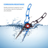 Aluminium Fishing Pliers Hook Remover Pliers Fish Holder Split Ring Tool Clip Clamp Line Cutters w/ Lanyard Fishing Accessories