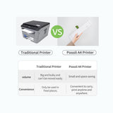 Poooli A4 Printer Paper File Document Word PDF Excel Printer Direct Thermal Transfer Printer Mobile Wireless Connection Printer