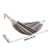 Portable Hammock Outdoor Hammock Garden Sports Home Travel Camping Swing Canvas Stripe Hang Bed Hammock Double Single People#g4