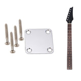 1 Set Electric Guitar Neck Plate with Screws &amp; 1x 24 Frets New Replacement Maple Neck Rosewood Fretboard Fingerboard