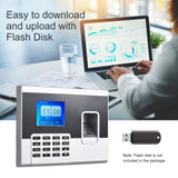 Fingerprint Password Attendance Machine Access Control Time Clock Recorder Employee Checking-in Recorder U Disk Download Data