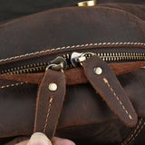 Backpack laptop business retro Leather bag crazy horse skin large-capacity outdoor leisure travel backpack
