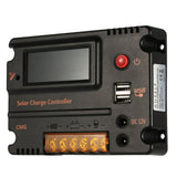 DC 12V/24V  Solar Charge Controller 20A MPPT PV Solar Panel Battery Regulator w/ USB Black
