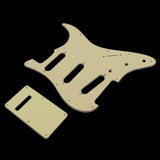 Tooyful Cream 3Ply 8 Holes SSS Guitar Pickguardw/ Back Plate ABS for Electric Guitar Parts