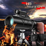 50X60 HD Monocular Zoom Night Vision Telescope With Lamp Lighting And Night Laser Hunting Scopes Spyglass For Hunting Camping