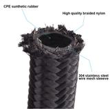 AN8 Braided Gas/Oil/Fuel Hose Line with Swivel Hose End Fitting Kits Nylon Stainless Steel Braided Brake Gas/Oil/Fuel Line Hose
