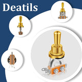 3 Pcs Electric Guitar Pickup Selector Switch 3 Way Toggle Switch with Metal Guitar Toggle Switch Cap Toggle Switch Tip