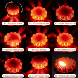 4pcs/set Magnetic LED Strobe Warning Light Emergency Road Rescue Safety Flashing Lights Car Roadside Beacon Lamp Flare
